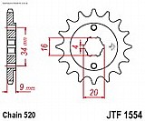 גלגל שיניים קידמי - JTF-1554.14 (מתאים ל- Hyosung) גלגל שיניים קידמי - JTF-1554.14 (מתאים ל- Hyosung)